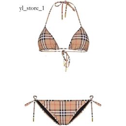 Bikini para mujer Bikini Burbery Bikini de color en contraste Traje de baño de diseñador para mujer Trajes de baño Trajes de baño de diseñador para mujer Bikini sexy de diseñador Traje de baño de dos piezas 7994