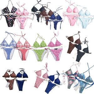 Dames bikini luxe bikini badmode designer badpak badpak zwemkleding polyester brief midden taille vakantie feest strand scrunch sexy bikini's badpakken