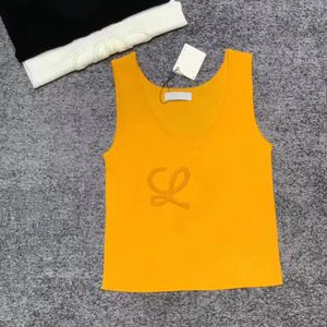 Femmes Blouses Chemises Designer Loee T-shirt Femmes Crop Top T Tank Anagram Regular Coton Jersey Camis Femme Tees Broderie Tricots pour Sport Yoga Top Simple
