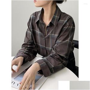 Chemises de chemises pour femmes Suninbox 2023 Bouton cardigan rétro de haute qualité