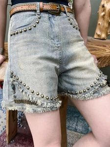 Femmes bleu en denim Shorts hauts hauts Mini Cowboy Cowboy Harajuku Y2K Jeans de style coréen vintage Vêtements Summer 240407