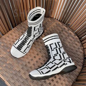 Dames laarzen elastische stoffen laarsjes ontwerper Ankle Boots Motorcycle boot cowboy luxe f letter sneaker martis rockoko australia laarzen