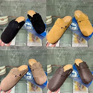 Dames Boston Super Grip klompen Babouche Dames Naturleder pantoffels Decksohle Veloursleder Antislip rubberen EVA-zool Gemaakt in Duitsland Met originele doos