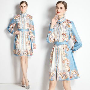 Robe de Boutique à manches longues pour femmes, tenue de printemps et d'automne, haut de gamme, élégante, rétro, robes de tempérament OL, 2023