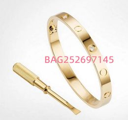 Bracelet pour femmes Bracelet en or 18k bracelet pour hommes Bracelet Diamond Fashion Nouvelle rose Golds Taille 17 cm 19cm