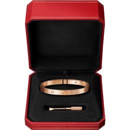 pulsera para mujer pulsera de oro de 18 quilates para hombre moda de diamantes nuevo oro rosa tamaño 16-21 CM Pulseras de diseñador de acero inoxidable joyería de canal pulseras de encanto de lujo