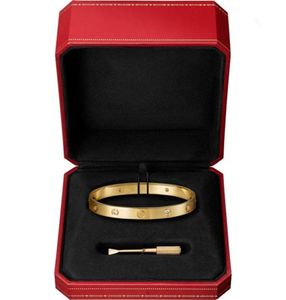 Bracelet pour femmes Bracelet en or 18k pour hommes Diamond Fashion Nouveau bracele de créateur de créateurs en acier inoxydable Rose