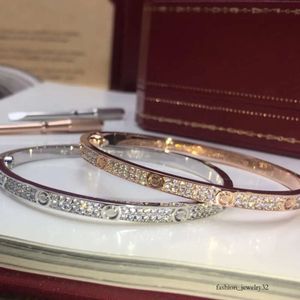 Dames armband gouden koppelpangle dubbele rij diamanten sieraden breedte 5 mm verborgen inleg proces hoge fade resistent armbanden ontwerper voor vrouwen luxueus