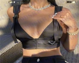 Womens Brand Tanks Underwear Black T Shirt Triangle Logo Tube Tops For Women Sexy Sling Tank Top7288992