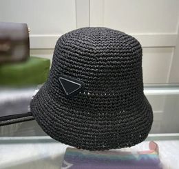 Casquettes de seau pour femmes Casquettes de voyage en plein air décontractées Chapeau de paille Casquette de luxe Chapeau de soleil