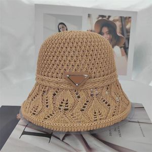 Dames emmer hoed ontwerper strohoed cap voor mannen dames klassieke outdoor reiskappen luxe gebreide casquette sunhat wevende emmerkappen