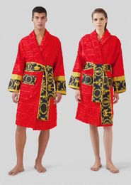 Womens Cape Mens Designer Luxe klassieke katoenen badjas mannen vrouwen merk nachtkleding kimono warme badjas homewear unisex badjassen