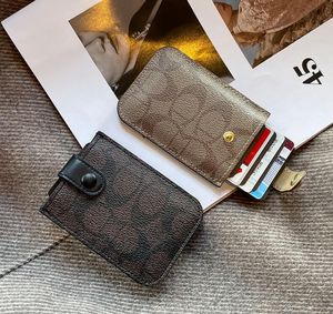 Porte-cartes pour femmes portefeuilles porte-monnaie porte-monnaie fleur marron porte-clés en cuir véritable luxe mens designer portefeuille porte-monnaie porte-clés pochette porte-carte