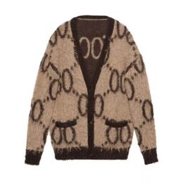 Femmes Cardigan Pulls Designer Pull en laine hiver chaud tricots chemises manches longues femme classique sweat-shirt hauts chemise de broderie S-XL