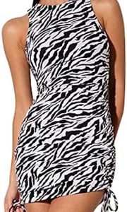 Casual damesjurken Bodycon mini-jurk mouwloze ruches zijjurken met trekkoord Casual korte partyclub tankshirtjurk