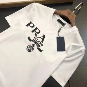 Dames Casual losse letter afdrukken Korte mouw T-shirt Zomerpaar Plus Size S-4XL