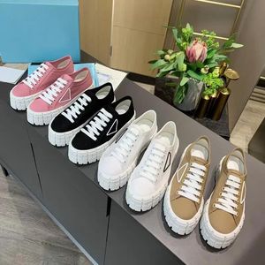 Casual sportschoenen Travel fashion wit Trainers dames sneaker met veters leren doek gym Dikke bodem schoen designer schoen platform lady sneakers maat 35-40-41 Met doos