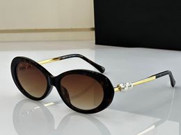 Dames cat eye zonnebril moderne mode prachtige klassieke parel ontwerp hoog niveau heren zonnebril CH5428-H MAAT 55 17 143 oogbescherming groothandel