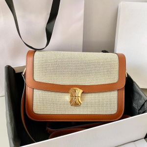 Classique Celiny Femmes Luxe Teen Triomphe Tofu Sac En Cuir Véritable Haute Qualité Rabat Carré Sac À Bandoulière Hommes Embrayage Sacs À Main Designer Cross Body Fourre-tout Sacs Cartable