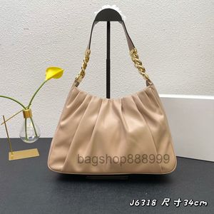 Cadena para mujer Bolsos de hombro para las axilas Fruncido Hobo Bolso Dama Tote Embrague Monedero Cierre de hebilla Moda Clásico Retro Bolso de cuero Gran capacidad