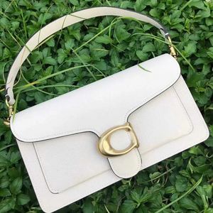 Bolso de mano clásico con solapa para mujer, bolso de mano de diseñador de lujo, bolsos para hombre, bolso de hombro Tabbys blanco, bolso de mano de cuero genuino, bandolera, bolso baguette