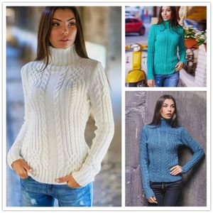 Dameskleding Mode Magere trui met hoge kraag Herfst- en wintertops