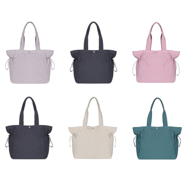 10A Qualité Lu Side Cinch Sac fourre-tout Designer Femmes Nylon Embrayage Vacances Voyage Boutique Sacs Sac à main de luxe Sacs de sport à bandoulière Mode Hommes Ville Bandoulière Ceinture de plage Sac