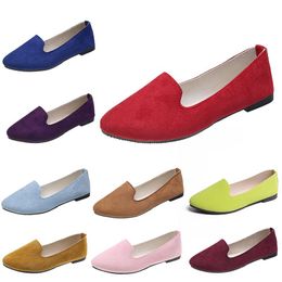 Femmes confortables chaussures décontractées formateur orange noir rouge jaune violet vert pêche violet rose baskets d'extérieur tendances dames plat slip travail chaussure de maternité A021