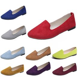 Femmes confortables chaussures décontractées formateur orange noir rouge jaune violet vert pêche violet rose baskets d'extérieur tendances dames plat slip travail chaussure de maternité A046