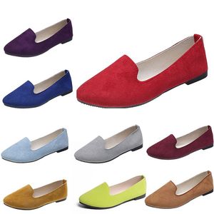 Zapatos casuales cómodos para mujer Entrenador Naranja Negro Rojo Amarillo Púrpura Verde Melocotón Púrpura Rosa Zapatillas de deporte al aire libre Tendencias Señoras Planas Slip Trabajo Zapato de maternidad A032