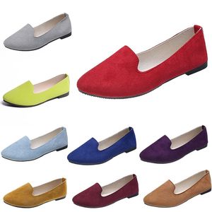 Femmes chaussures décontractées confortables formateur orange noir rouge jaune violet vert pêche violet rose baskets d'extérieur tendances dames plat slip travail chaussure de maternité A040