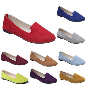 Femmes confortables chaussures décontractées formateur orange noir rouge jaune violet vert pêche violet rose baskets d'extérieur tendances dames plat slip travail chaussure de maternité B019