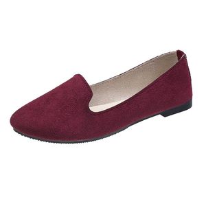 Zapatos casuales cómodos para mujer Entrenador Naranja Negro Rojo Amarillo Púrpura Verde Melocotón Púrpura Rosa Zapatillas de deporte al aire libre Tendencias Señoras Planas Slip Trabajo Zapato de maternidad A014