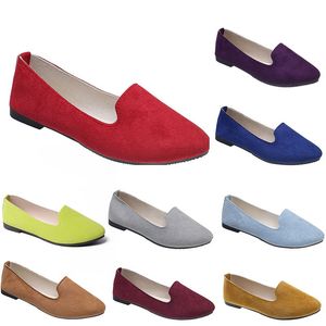 Femmes confortables chaussures décontractées formateur orange noir rouge jaune violet vert pêche violet rose baskets d'extérieur tendances dames plat slip travail chaussure de maternité B021