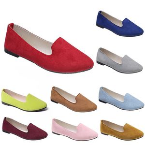 Femmes confortables chaussures décontractées formateur orange noir rouge jaune violet vert pêche violet rose baskets d'extérieur tendances dames plat slip travail chaussure de maternité A077