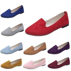 Femmes confortables chaussures décontractées formateur orange noir rouge jaune violet vert pêche violet rose baskets d'extérieur tendances dames plat slip travail chaussure de maternité B058