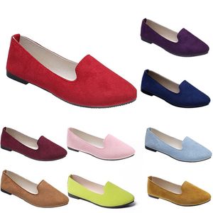 Femmes confortables chaussures décontractées formateur orange noir rouge jaune violet vert pêche violet rose baskets d'extérieur tendances dames plat slip travail chaussure de maternité A059