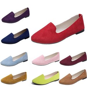 Chaussures décontractées confortables Femme Trainer orange noir rouge jaune violet vert pêche violet rose extérieur baskets tendances dames plate glissade shoe maternité b059