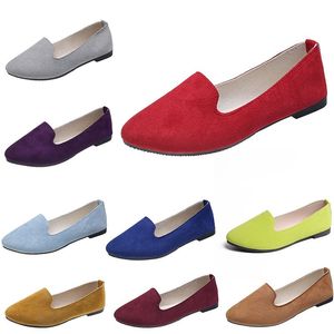 Femmes confortables chaussures décontractées formateur orange noir rouge jaune violet vert pêche violet rose baskets d'extérieur tendances dames plat slip travail chaussure de maternité B054