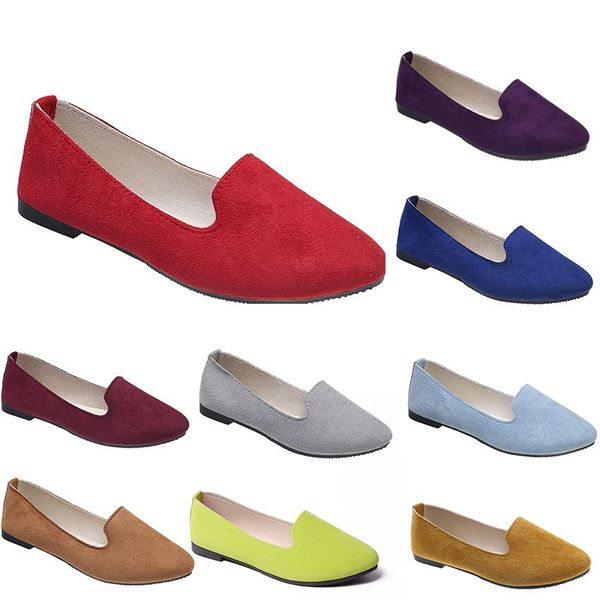 Femmes confortables chaussures décontractées formateur orange noir rouge jaune violet vert pêche violet rose baskets d'extérieur tendances dames plat slip travail chaussure de maternité B014