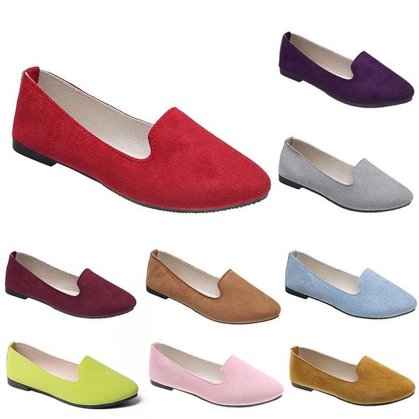 Zapatos casuales cómodos para mujer Entrenador Naranja Negro Rojo Amarillo Púrpura Verde Melocotón Púrpura Rosa Zapatillas de deporte al aire libre Tendencias Señoras Planas Slip Trabajo Zapato de maternidad B001