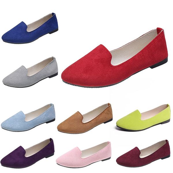 Femmes confortables chaussures décontractées formateur orange noir rouge jaune violet vert pêche violet rose baskets d'extérieur tendances dames plat slip travail chaussure de maternité A042