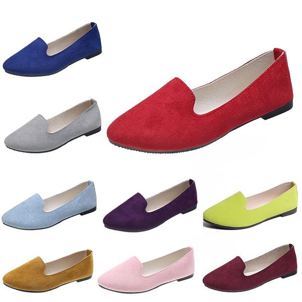 Femmes confortables chaussures décontractées formateur orange noir rouge jaune violet vert pêche violet rose baskets d'extérieur tendances dames plat slip travail chaussure de maternité A048