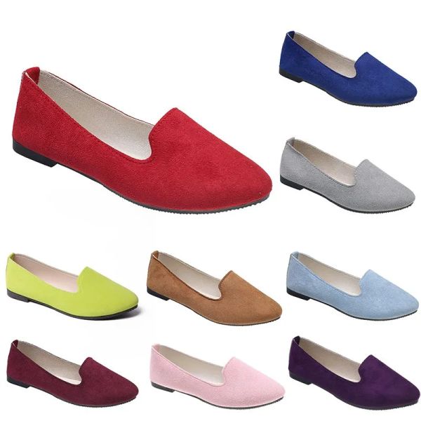 Femmes confortables chaussures décontractées formateur orange noir rouge jaune violet vert pêche violet rose baskets d'extérieur tendances dames plat slip travail chaussure de maternité A074