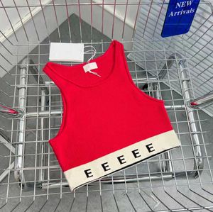 femmes crop top tricots tee designer débardeurs femmes vêtements mode lettre imprimer été sans manches pull gilet casual camisoles sexy streetwear haute quality39ess