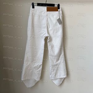 Luxe blanc femmes Denim pantalon printemps été neuf longueur jean INS Street Style jean Vintage pantalon évasé