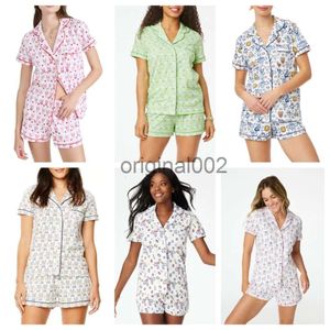 Dames schattige Roller Rabbit pyjama Y2k Monkey geprefabriceerde afdrukken 2-delige pyjama set shirt met korte mouwen Pj shorts vrijetijdskleding voor dames thuiskleding bn