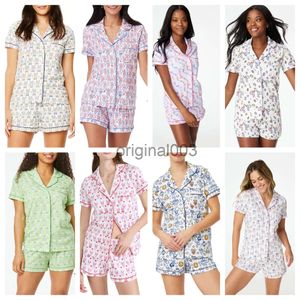 Dames schattig Roller Rabbit tweedelige broek pyjama Y2K aap geprefabriceerd afdrukken 2-delige pyjamaset shirt met korte mouwen Pj shorts set Casual homewear Zm