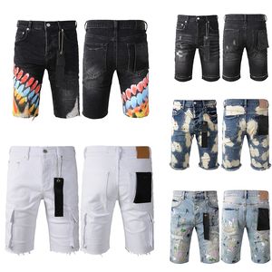 Pantalons shorts de créateurs de denim pour femmes lavés jeans courts jeans jean shorts de mode en détresse des motards noirs pantalons noirs d'été