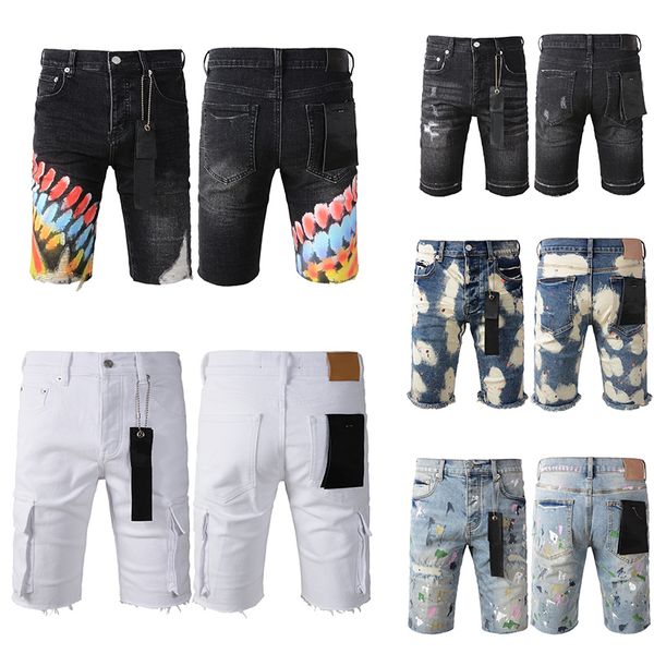 Pantallas de pantalones de diseño de mezclilla para mujeres jeans cortos para hombres jean shorts moda ciclistas desgastados pantalones negros pantalones de verano pantalones cortos jeans de marca
